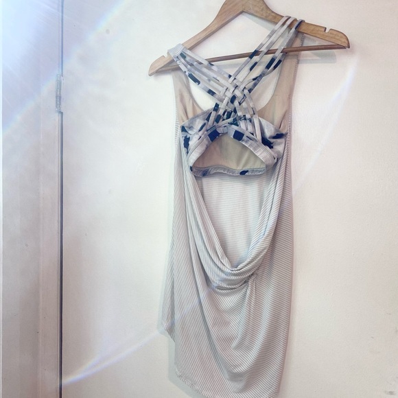 Lululemon striped tank top with built in strappy bra - Picture 2 of 2